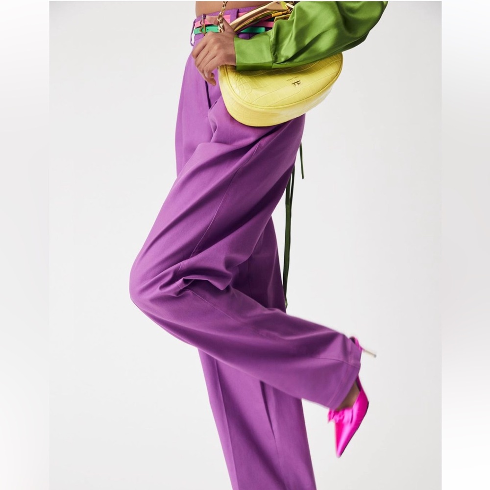 AKNVAS O’ Conner High waist Denim Pants purple lilac